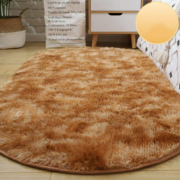 Fiudx Alfonbra Ovalada de Lujo, Seda, Antideslizante, Salsa de Estar, Lujosa, para Dormitorio, Elegante Decoración de Pasillo, Ideal para Uso Familiar, Diseño Duradero.
