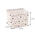 thumbnail image 3 of Clearance! Blecry Xiaoshu-Fresh Pastoral Fabric Storage Basket Nordic Style Storage Box, Shelf Storage Boxes, Wardrobe Storage Racks, Storage Boxes with Handles, Household and Office Storage Baskets, 3 of 3