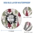 thumbnail image 3 of Shower Caps,Multicolor Christmas Tree Pattern Waterproof Shower Cap for Women 4 Pieces,Double Reusable Hair Cover for Shower PEVA Elastic Stretch Hem, 3 of 7
