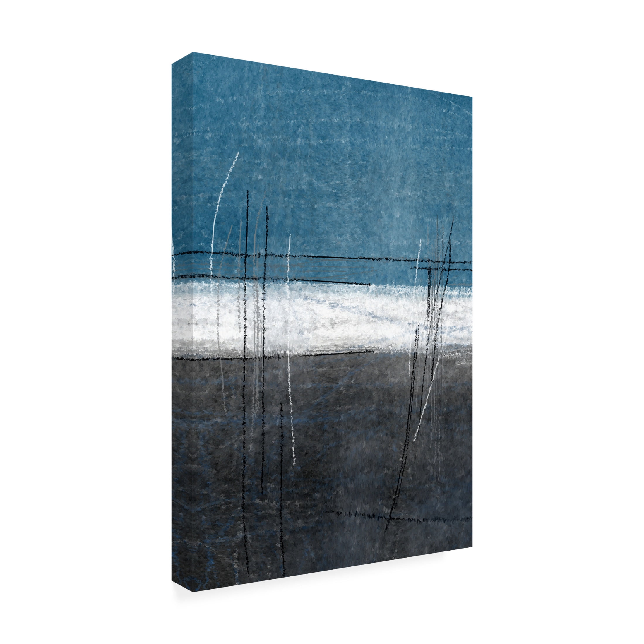 Canvas Wall Art - Incado 'Blue Gray Grass' Wall Art for Living Room, Bedroom, or Office Décor by Trademark Fine Art - 30 x 47 Inches