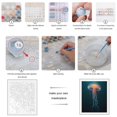 thumbnail image 3 of Paint by Numbers Kit for Adults, Glowing Ocean Jellyfish Serenity Paint by Numbers, Easy Paint by Numbers Kit for Adults Beginner, DIY Adult Paint by Number Kits on Canvas, 12x16in Home Decor, 3 of 7