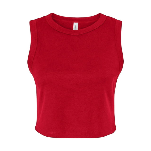 Bella + Canvas Femmes Plaine Micro-Côte Muscle Crop Top