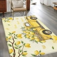 thumbnail image 3 of Summer Truck Lemon Washable Area Rugs 3'x5', Country Farm Yellow Lemon Tree Leaf Low Pile Throw Living Room Rug Non-Slip Sturdy Edge Binding Carpet for Indoor Entryway Bedside Kitchen, 3 of 9
