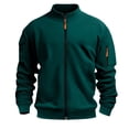 thumbnail image 6 of Migroa Full Zip Long Sleeve Sweatshirt Coat, Men's Full Zip Long Sleeve Sweatshirt Jacket, Casual Sporty Outerwear Coat, Loose Fit for Fall Winter Running Gym Casual Sporty Jacket Men Running, Gym,, 6 of 7
