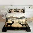 thumbnail image 2 of Manfei Jungle Animal Deer Full Size Comforter Sets,Rustic Farmhouse Cabin Bedding Comforter Set,Tropical Plant Tree Bedding Sets For Children,Microfiber Bedroom Decor Reversible,3 Pieces, 2 of 8