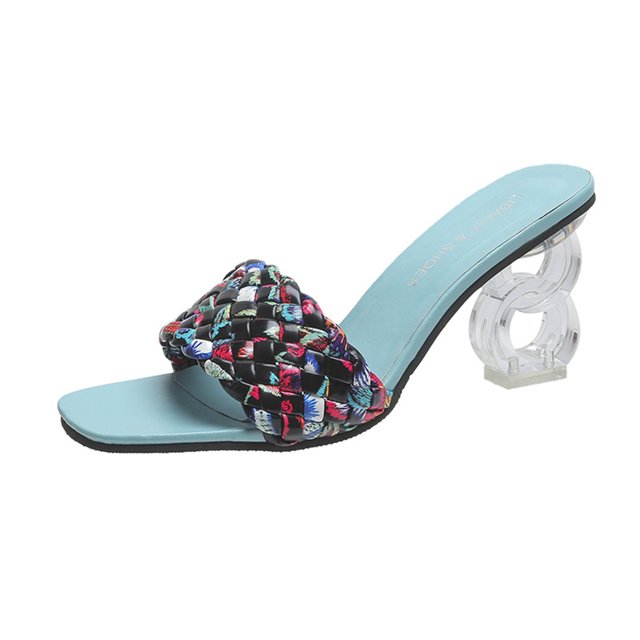 Zapatillas de tacón alto informales diarias de talla grande de verano Wmkox8yii hj789