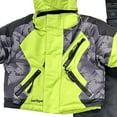 thumbnail image 2 of Northpeak Infant Boys Green & Black Snowsuit Coat & Snow Bibs Set 18 Months, 2 of 2