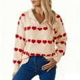 thumbnail image 1 of HongQid Womens Pullover Sweaters Long Sleeve Crewneck Casual Loose Knit Jumper Tops, 1 of 5