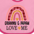 thumbnail image 4 of Inktastic Grammy and Papaw Love Me Girls Granddaughter Girls Baby Bib, 4 of 4