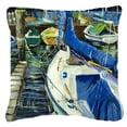 thumbnail image 2 of Carolines Treasures JMK1245PW1818 Sailboats Canvas Fabric Decorative Pillow  18H x18W multicolor, 2 of 2
