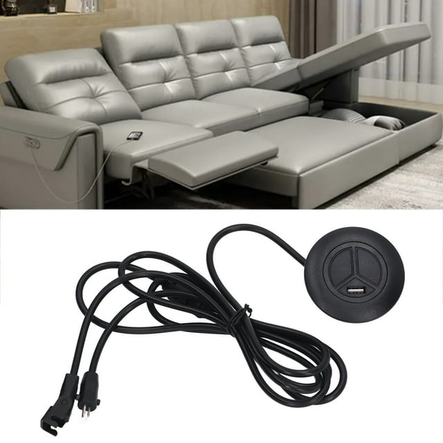 Controlador De Mano Para Sofá Eléctrico, Interfaz De Carga USB Impermeable Redonda Con Cable Silla Elevadora Ignífuga Auricular De Control Manual Para Asientos De Cine En Casa