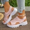 thumbnail image 2 of Dakaela Womens Walking Sandals Arch Support Platform Orthotic Slingback Summer Shoes Plantar Fasciitis Casual Open Toe Sport Sandal Pink Size 6, 2 of 9