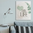 thumbnail image 2 of Stupell Industries Love This Life Text Green Heart Neutral Brown Canvas Wall Art by Kim Allen, 2 of 6
