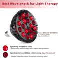 thumbnail image 2 of Lámpara de terapia de luz roja, Wolezek 36w 18 LED, dispositivo de terapia de luz infrarroja, bombilla de luz roja combinada de 660 nm y 850 nm de infrarrojo cercano., 2 of 4