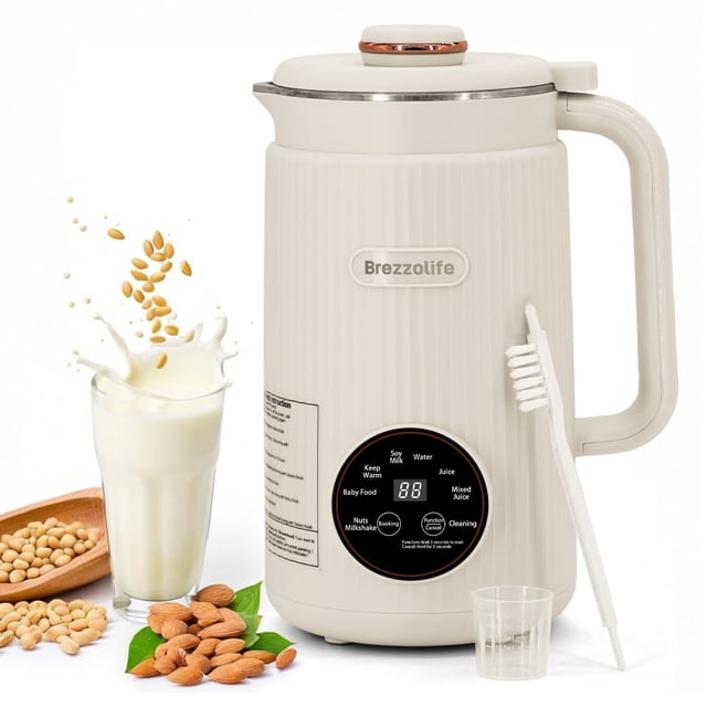 Machine à Lait de Noix, 40 Oz Grande Capacité en Acier Inoxydable, Machine Automatique à Lait de Soya pour Lait Maison, Avoine, d'Origine Végétale et Boissons Non Laitières