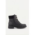 thumbnail image 3 of Women's Faux Leather Lace Up Ankle Padded Collar Combat Boots, 3 of 6