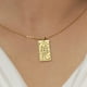 thumbnail image 4 of Collar de Tarot JeenMata Rueda de la Fortuna Joyas con Colgante Personalizadas Unisex Baño de Oro Amarillo, 4 of 5