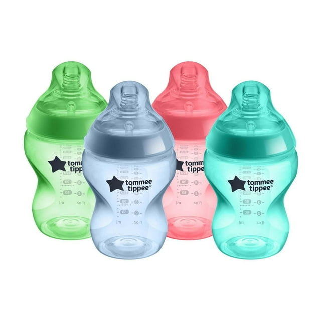 Biberon Closer to Nature de Tommee Tippee (9 oz, 4 pièces)