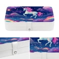 thumbnail image 4 of Unicorn Decorative PU Leather Earring and Jewelry Organizer Box with Removable Compartment, Portable, 4 of 6