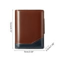 thumbnail image 3 of Stylish Men's Wallet Short PU Blocking Card Holder Zipper Coin Pocket Business, 3 of 8