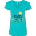 thumbnail image 3 of Inktastic Gardening Funny Garden is Calling Women's V-Neck T-Shirt, 3 of 5