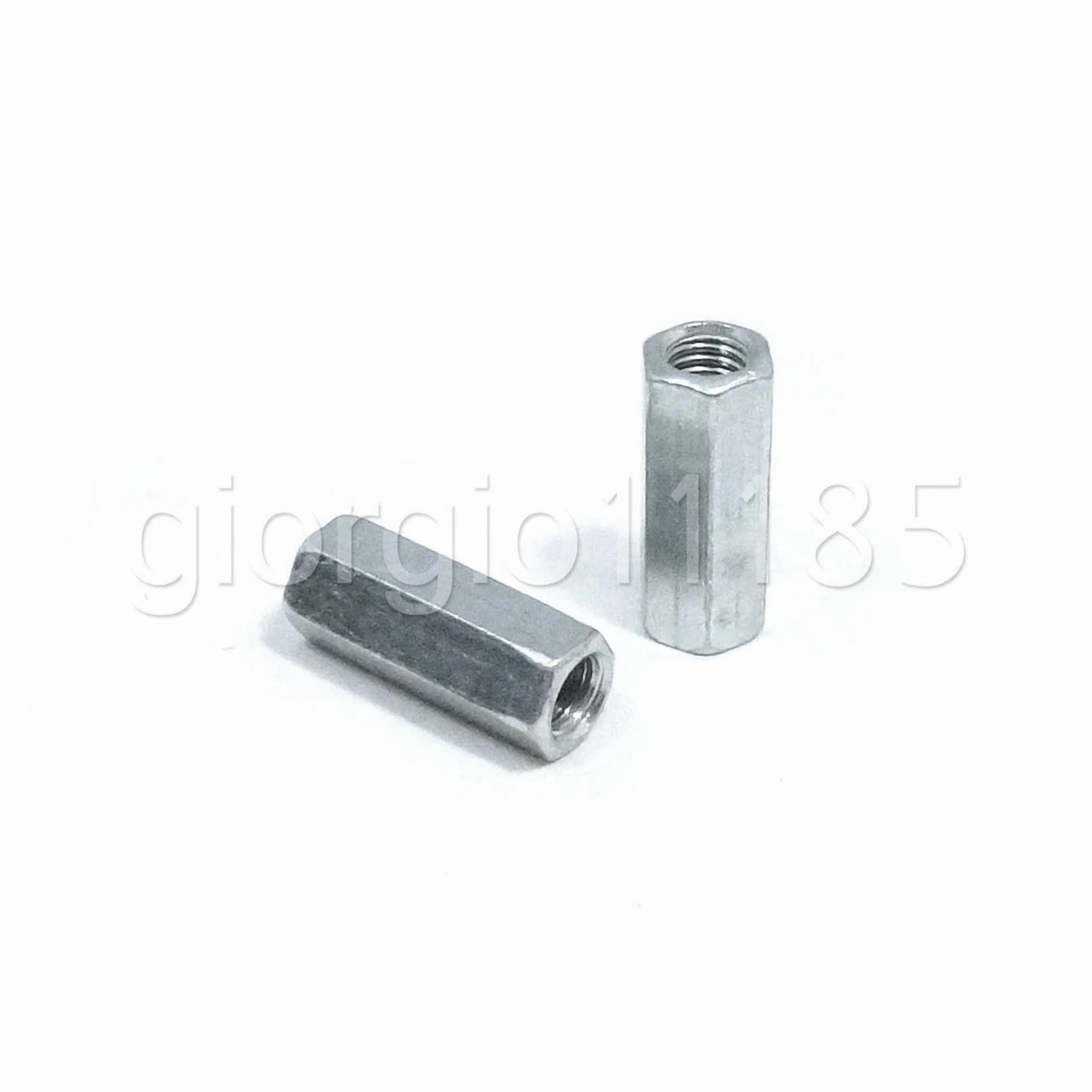 CIRCLE- Us Stock 5Pcs M8 X 1.25 X 50Mm Long Rod Coupling Hex Nut Connector Zinc Plated