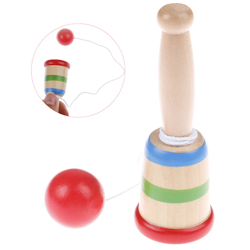 Kids Anti Stress Safe Simple Wooden Cup&Ball Preschool Educational Toys SJ 