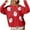 Red, variant on Wancir Women Sparkle Sequin Christmas Sweatshirt Santa Graphic Crewneck Sweater Long Sleeve Xmas Pullover Tops