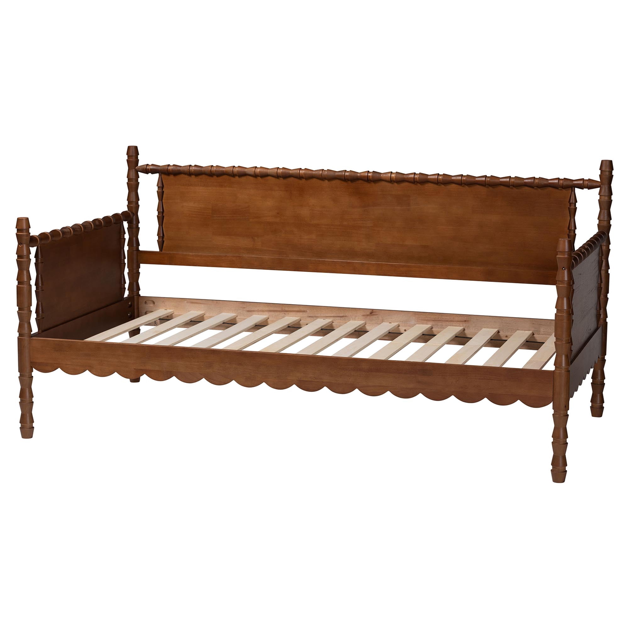 Baxton Studio Danette Modern Daybed, Twin, Walnut Brown