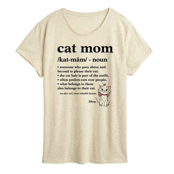 Disney - The Aristocats - Cat Mom Definition - Women's Short Sleeve Graphic T-Shirt
