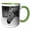 Green/White, variant on 3drose, Zebra in Black and White, 15oz Mug