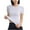 White, variant on Spandex T-Shirts Womens Gym Workout Yoga Clothes Quick Dry Stretch Crew Neck Tees Slim Fitted Tops (M, Orange)