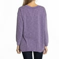 thumbnail image 2 of Women's Purple TCU Horned Frogs Oversized Bailey Long Sleeve V-Neck Tri-Blend Tunic, 2 of 2