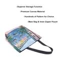thumbnail image 3 of FORMRS Womens Canvas Tote Bag with Zipper Inner Pocket Shoulder Handbag, Pink Window, 3 of 7