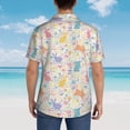 thumbnail image 6 of Daiia Flower Color Rabbit Hawaiian Shirt for Men Gentle Cotton Regular Short Sleeve Casual-Medium, 6 of 9