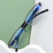 YIYOUZQT 4 Pack Spring Hinge Reading Glasses Blue Light Blocking Computer Readers for Women Men Rectangular Eyewear Lightweight Magnification Presbyopia Eyeglasses