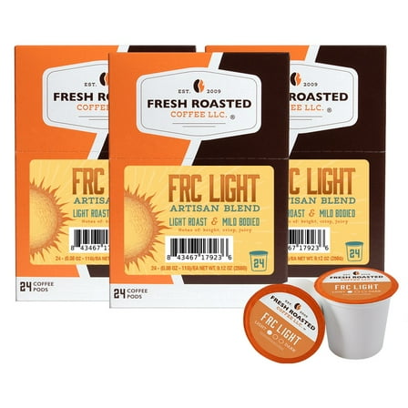 Fresh Roasted Coffee, Premium Light Roast Coffee Pods, K-cup Compatible, 72 Count