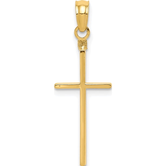 10K Polished Cross Pendant Yellow Gold Material Refined Exquisite Classic Ideal for collectors and jewelry lovers