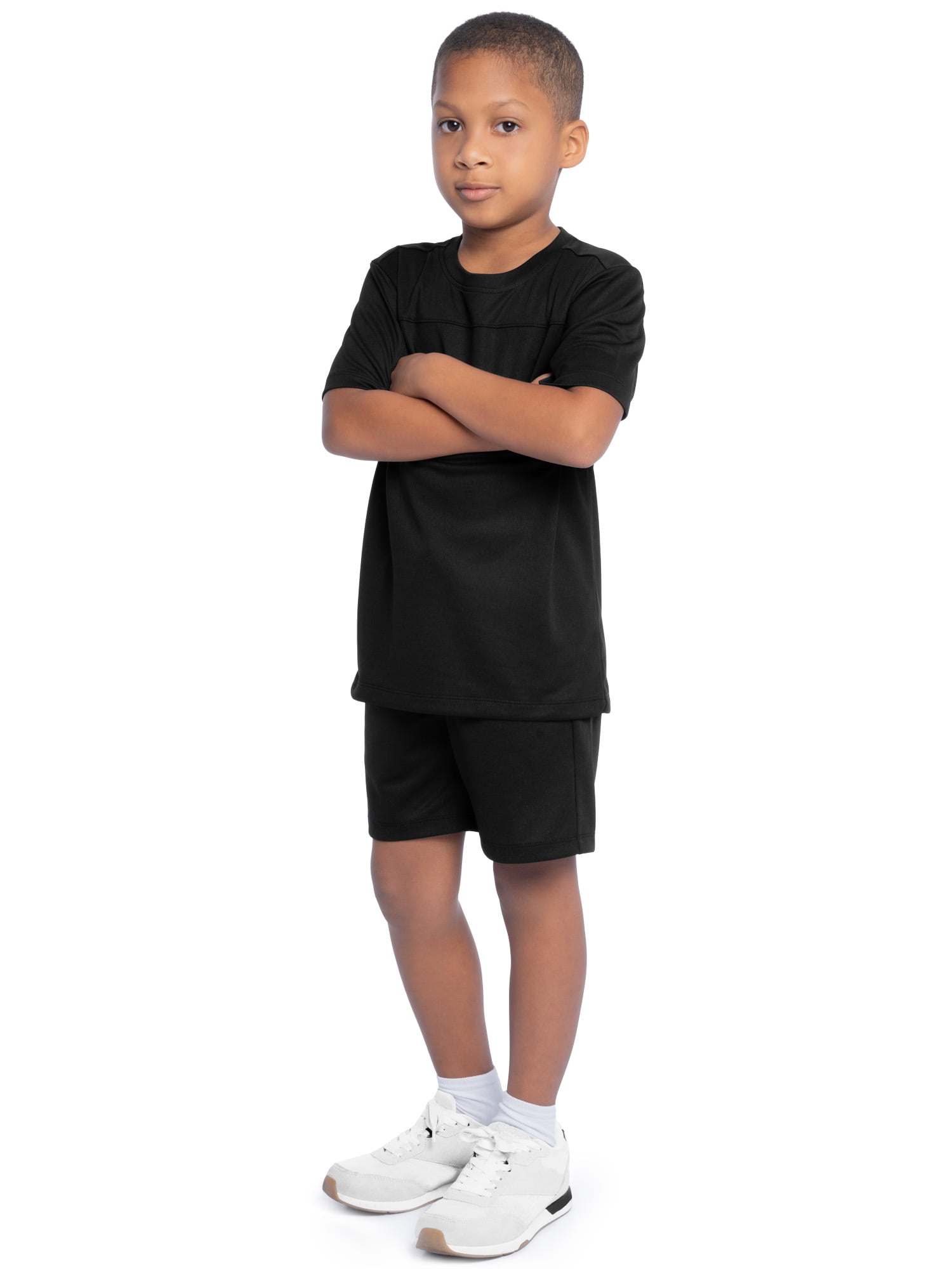 Athletic Works Boy's Active Short Sleeve T-Shirt and Short Set, Sizes 4/5-18