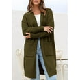 thumbnail image 5 of PRETTYGARDEN Fall Long Sleeve Cardigan Sweaters for Women Trendy Winter Open Front Loose Knitted Cardigans with Pockets, 5 of 8
