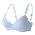 thumbnail image 4 of WCJM High Support Bras For Women Adjustable Strap Full Coverage Up Bras Comfortable Bras Life-Saving Light Blue Bras & Seamless Undies, 4 of 7