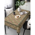 thumbnail image 2 of Sage Green Boho Rectangle Tablecloth, Vintage Ethnic Tribe Abstract Art Floral Waterproof & StainResistant Tablecloth, Washable Oil-proof Table Cover for Dining/Party/Wedding/Camping/Buffet 60x120 In, 2 of 9