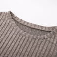 thumbnail image 6 of Women's Crewneck Long Sleeve Knit Shirts Solid Basic Casual Tops Lightweight Stretch Ribbed Pullover Sweater, 6 of 7