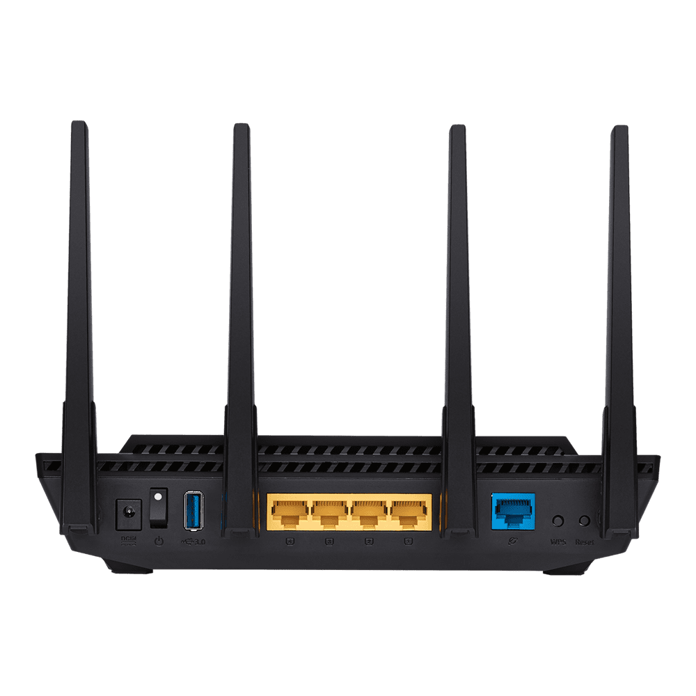 ASUS RT-AX3000 Dual Band WiFi Router, WiFi 6, 802.11ax, Lifetime Internet Security, support AiMesh Whole-home WiFi, 4 x 1Gb LAN ports, USB 3.0, MU-MIMO, OFDMA, VPN