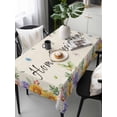 thumbnail image 2 of Spring Wildflowers Rectangle Tablecloth, Watercolor Tulip Floral Leaf Plant Beige Waterproof & StainResistant Tablecloth, Washable Oil-proof Table Cover for Dining/Party/Wedding/Buffet 54x108 In, 2 of 9