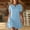 Light Blue, variant on Women's T-Shirt Dress, Double Ruffle Hem Straight, Casual Short Sleeve Mini Dress for Summer Party or Daily, 2026 New Limited-time Offer