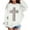 White, variant on SonxaHe Big Girl's Sweatshirt Cross Printed Long Sleeve Hoodless Sports Comfy Casual Autumn Winter Tops Pink,Sized 9-10