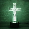 thumbnail image 3 of YSITIAN 3D Creative God Cross LED Night Light Touch Table Desk Optical Illusion Lamps 7 Color Changing Lights Home Decoration Xmas Birthday Gift YT03-167, 3 of 5
