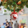 thumbnail image 2 of YHAIOGS Décorations de Noël Petites Cheminées de Vacances Motif Floral Blanc et Rouge, 2 of 4