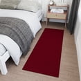 thumbnail image 6 of Ottomanson Solid Kitchen Runner Rug 1'10" x 6' - Non Slip Low Pile Carpet, Red, 6 of 12